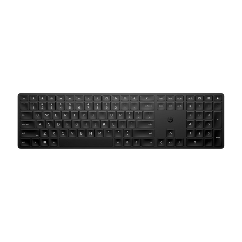 HP 450 Programmable Wireless, Full Size; 3-Zone Layout Keyboard, 2.4 Ghz Wireless Connection, Compatible with Pcs with Available USB-A Port, Black