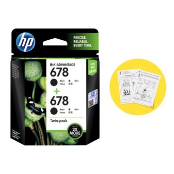HP 678 2-pack Black Original Ink Advantage Cartridges HP 678 2-pack Black Original Ink Advantage Cartridges