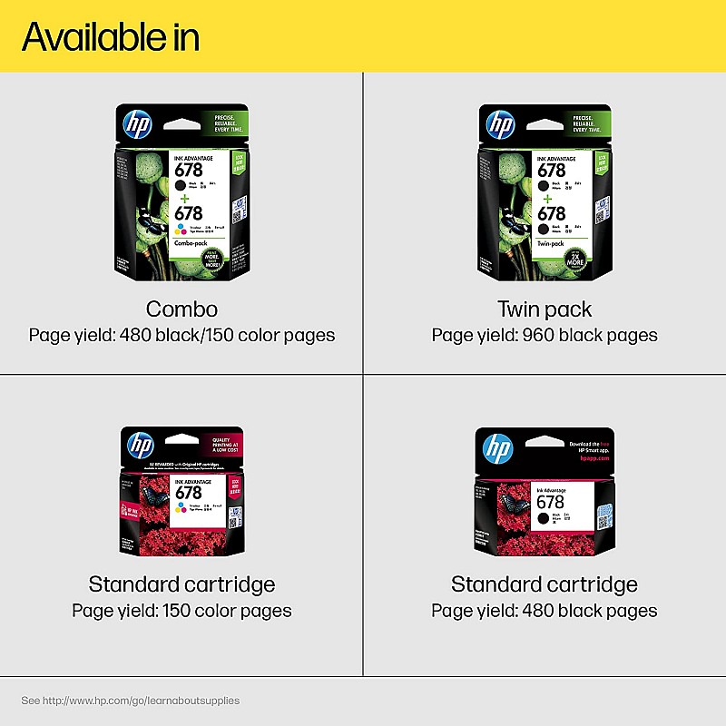 HP 678 Tri-Color Ink Cartridge