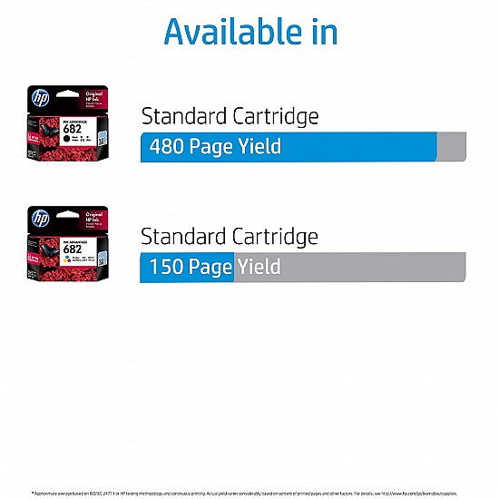 HP 682 Tri-Color Original Ink Cartridge, Compatible with HP 2335, 2338,2776,2778,6075, 4178 Printer Models