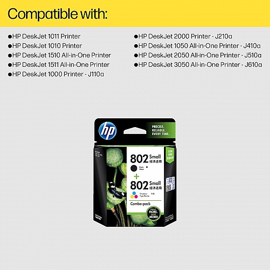 HP 802 Small Black Original Ink Cartridge