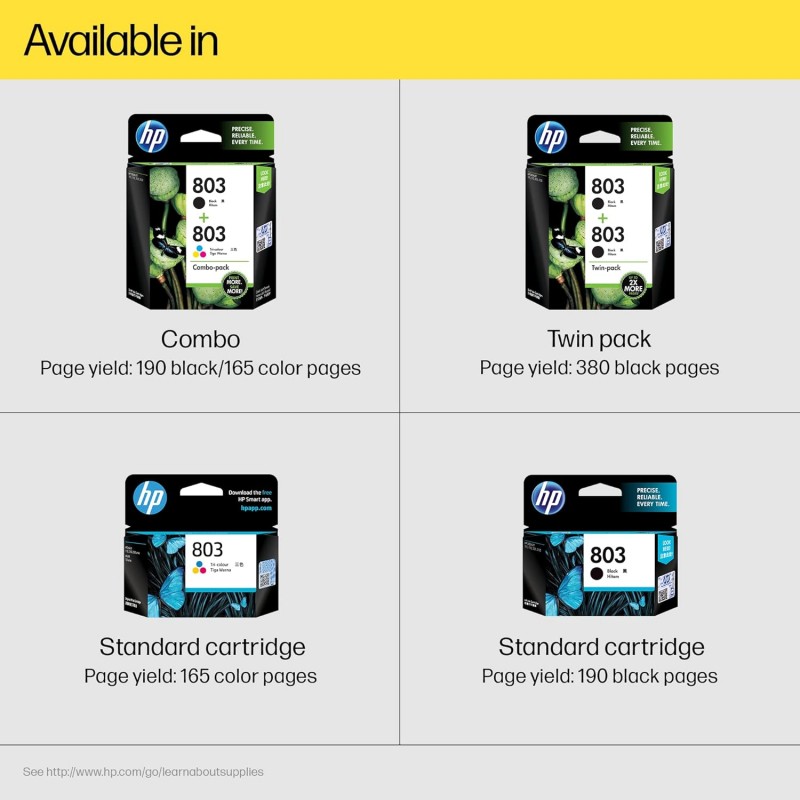 HP 803 Small Black Original Ink Cartridge HP 803 Small Black Original Ink Cartridge