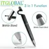 HP 861 Ink Cartridge (Colour) with 3in1 Multi-Function Mobile Phone Stand, Stylus Pen, Anti-Metal Texture Rotating Ballpoint Pen (Very Colors)