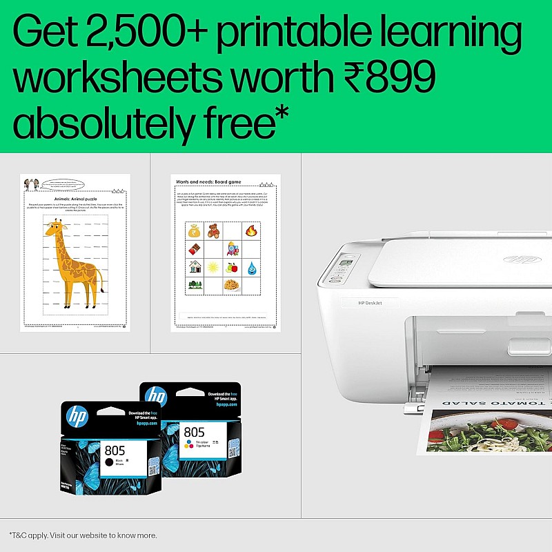 HP Deskjet 2820 WiFi Colour Printer - Print/Scan/Copy Ideal for Home