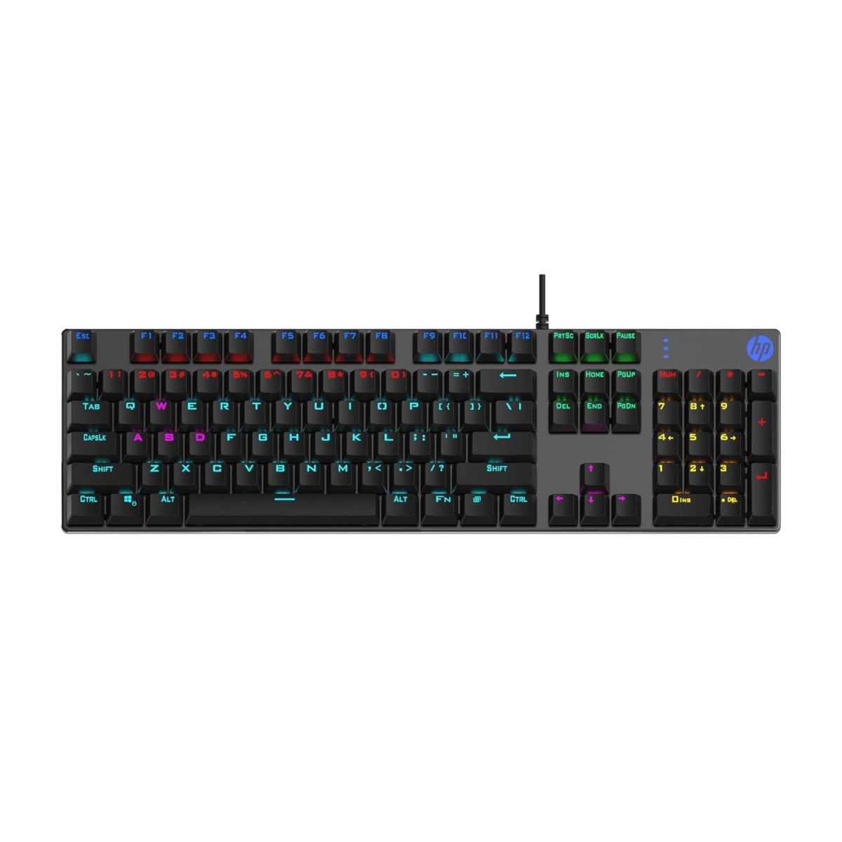 HP GK400F Mechanical Gaming Keyboard,dust & Spill Resistant,RGB Backlit Keys,Metal Panel,Full-Sized Keyboard Design HP GK400F Mechanical Gaming Keyboard,dust & Spill Resistant,RGB Backlit Keys,Metal Panel,Full-Sized Keyboard Design