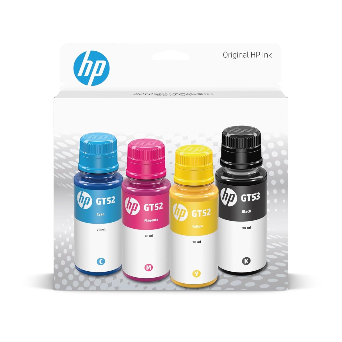 HP GT52 CMY/GT53XL Blk Ink Bottle 4-Pk HP GT52 CMY/GT53XL Blk Ink Bottle 4-Pk