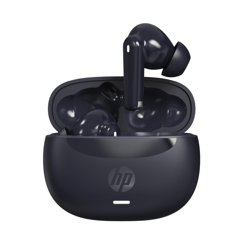 HP H150 Wireless Earbuds, Compatible with Tablets, Smartphones, PCs, and Other Devices with Bluetooth,Noise-Reduction,Water Resistant Design,Black,0.036kg