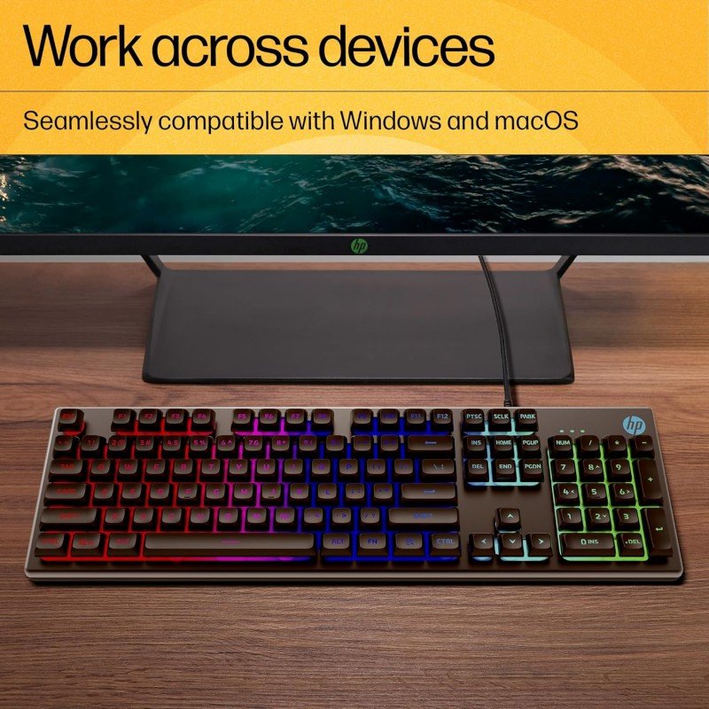 HP KM300F Wired USB Gaming Keyboard and Mouse Set, Membrane Backlit, 26 Keys Anti-Ghosting, 3 LED Indicators & 3D 6K USB Mouse with 6400DPI,Six-Speed Cyclic Resolution Switching, Black HP KM300F Wired USB Gaming Keyboard and Mouse Set, Membrane Backlit, 26 Keys Anti-Ghosting, 3 LED Indicators & 3D 6K USB Mouse with 6400DPI,Six-Speed Cyclic Resolution Switching, Black