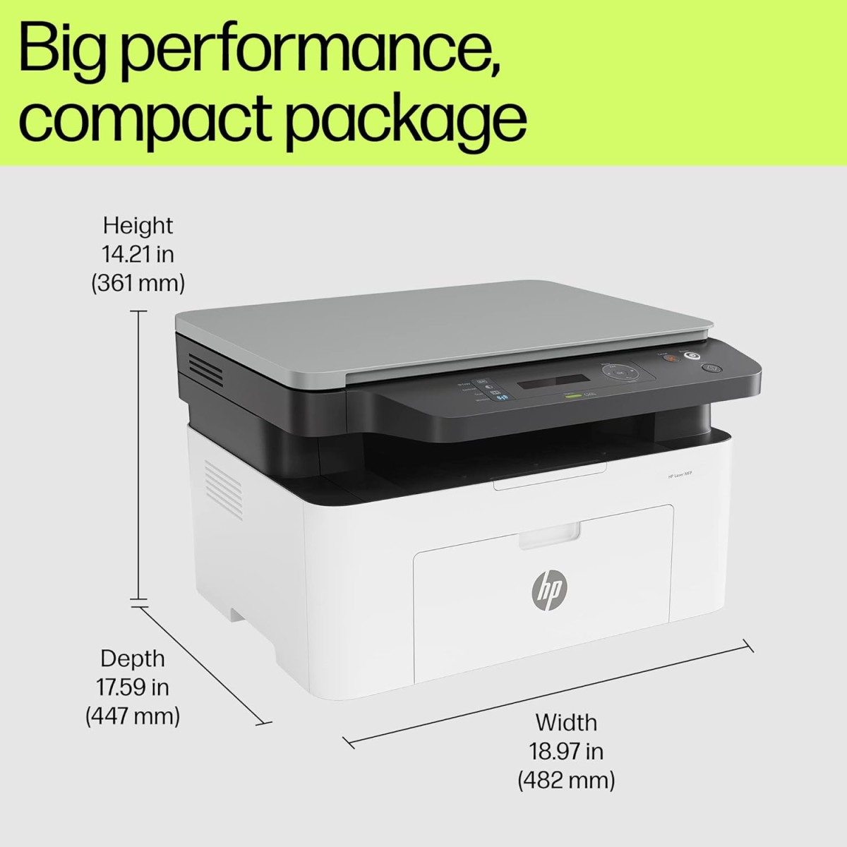 HP Laser MFP 1188w, Wireless, Print, Copy, Scan, Ethernet, Hi-Speed USB 2.0, Up to 21 ppm, 150-sheet Input Tray, 100-sheet Output Tray, 10,000-page Duty Cycle, 1-Year Warranty, Black and White HP Laser MFP 1188w, Wireless, Print, Copy, Scan, Ethernet, Hi-Speed USB 2.0, Up to 21 ppm, 150-sheet Input Tray, 100-sheet Output Tray, 10,000-page Duty Cycle, 1-Year Warranty, Black and White