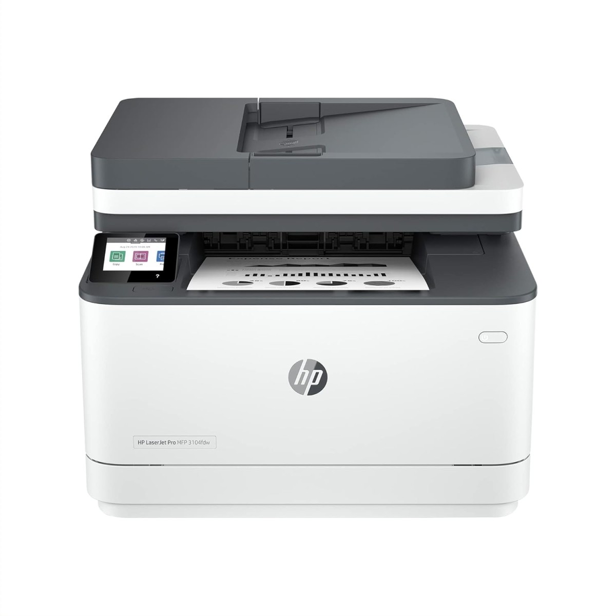 HP LaserJet 3104fdw Duplex Printer: Print, Copy, Scan, Self Reset Dual Band WiFi with self heal, Ethernet, Fast Printing Upto 33ppm, Easy and Secure Setup HP LaserJet 3104fdw Duplex Printer: Print, Copy, Scan, Self Reset Dual Band WiFi with self heal, Ethernet, Fast Printing Upto 33ppm, Easy and Secure Setup