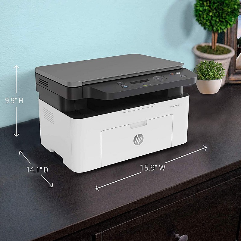 HP Laserjet 136nw WiFi Printer, Print Copy Scan, Compact Design, Reliable and Fast Printing, Network Support Refurbished 