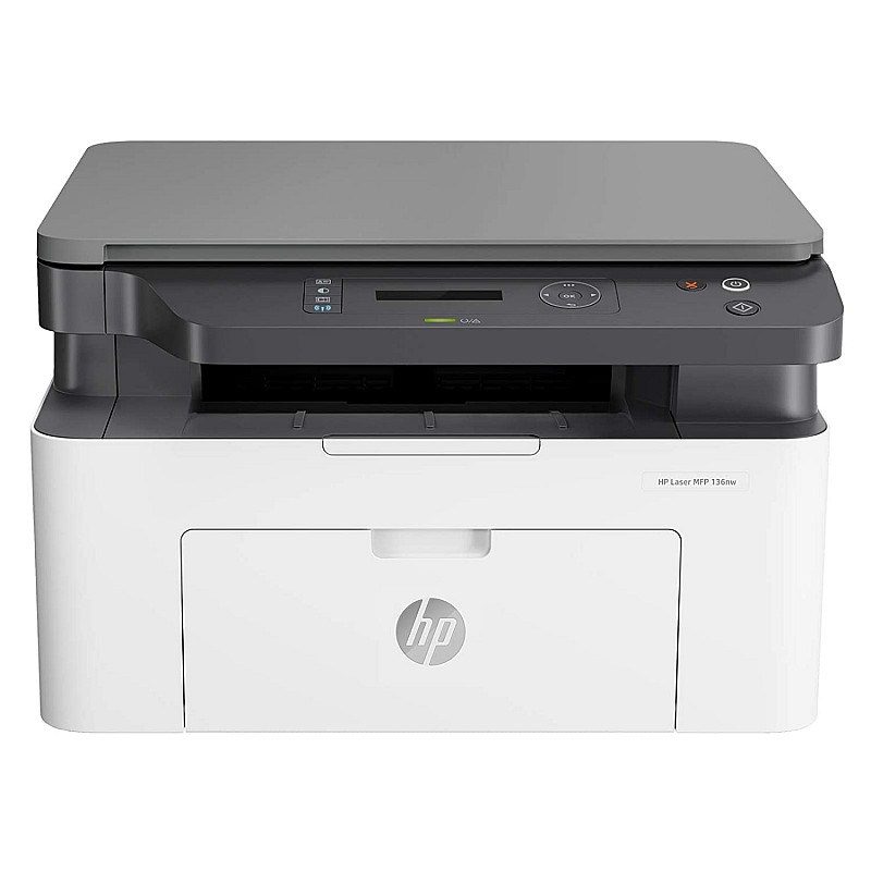 HP Laserjet 136nw WiFi Printer, Print Copy Scan, Compact Design, Reliable and Fast Printing, Network Support Refurbished 