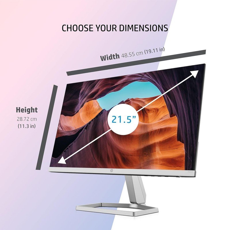 HP M22f 21.5-inch 54.6 cm FHD Monitor Eye Safe Certified Full HD IPS 3-Sided Micro-Edge HP M22f 21.5-inch 54.6 cm FHD Monitor Eye Safe Certified Full HD IPS 3-Sided Micro-Edge