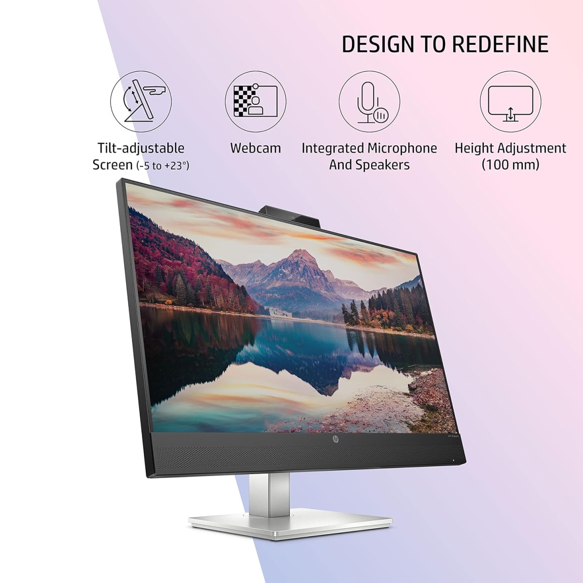 HP M27 27" FHD IPS Monitor, 75Hz, AMD FreeSync, 99% sRGB, 5MP Webcam, 300 Nits, 1x HDMI 1.4 (459K0AA)