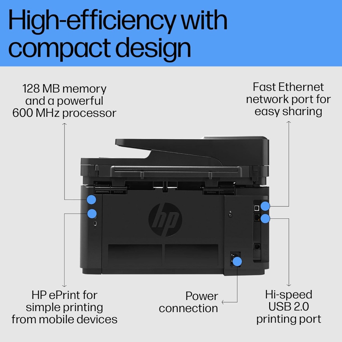HP MFP M128fn LaserJet Printer: Print, Copy, Scan, Automatic Document Feeder, Ethernet, Fast Printing Upto 20ppm, Easy and Secure Setup, 3 Year Warranty HP MFP M128fn LaserJet Printer: Print, Copy, Scan, Automatic Document Feeder, Ethernet, Fast Printing Upto 20ppm, Easy and Secure Setup, 3 Year Warranty