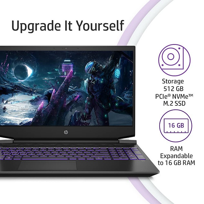 HP Pavilion Gaming Latest AMD Ryzen 5 5600H Processor 15.6 inch FHD Gaming Laptop 8GB/512GB SSD