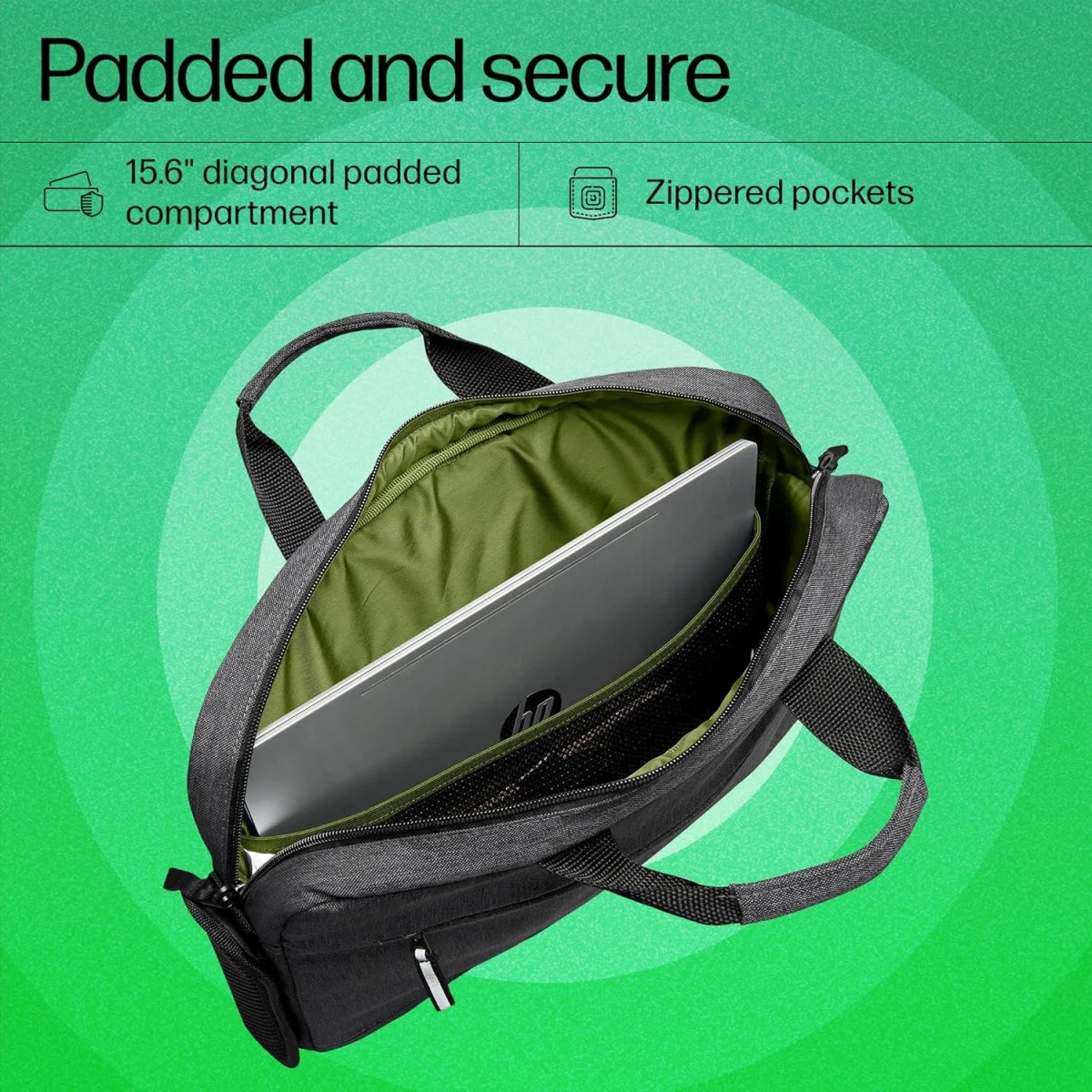 HP Prelude Pro 15.6-inch Laptop Bag/PE foam/Black in color/ 1 year warranty