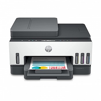 HP Smart 750 WiFi Duplex Printer with Smart-Guided Button, Print, Scan, Copy, Wireless, up to 12K Black or 8K Color Pages of Ink in The Box