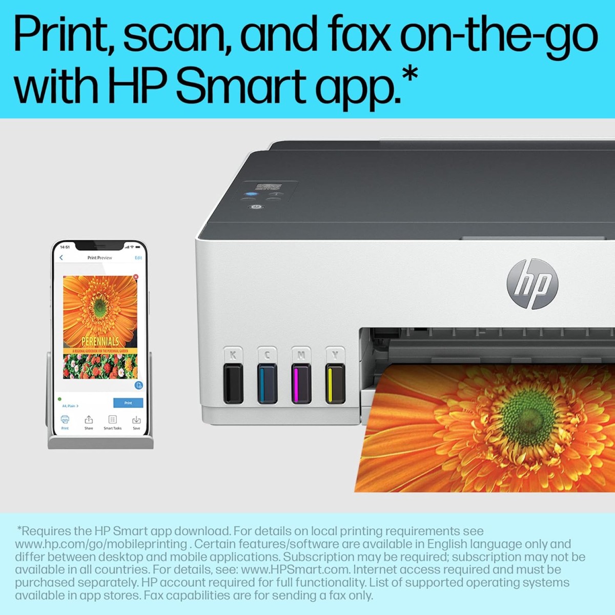 HP Smart Tank 210 Single Function WiFi Colour Printer (Upto 8K Black and 6000 Colour Pages