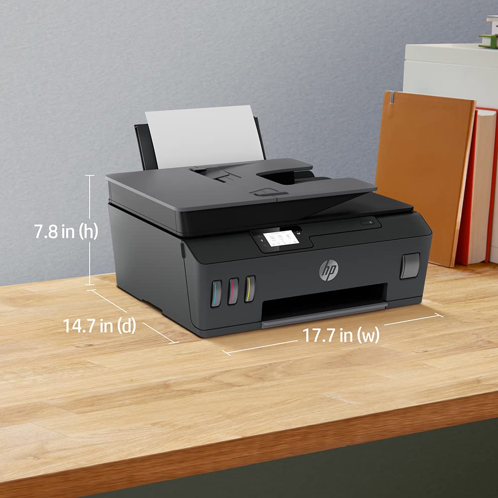 HP Smart Tank 530 All-in-one WiFi Colour Printer with ADF (Upto 18000 Black and 8000 Colour Pages Included in The Box). - Print, Scan & Copy for Office/Home