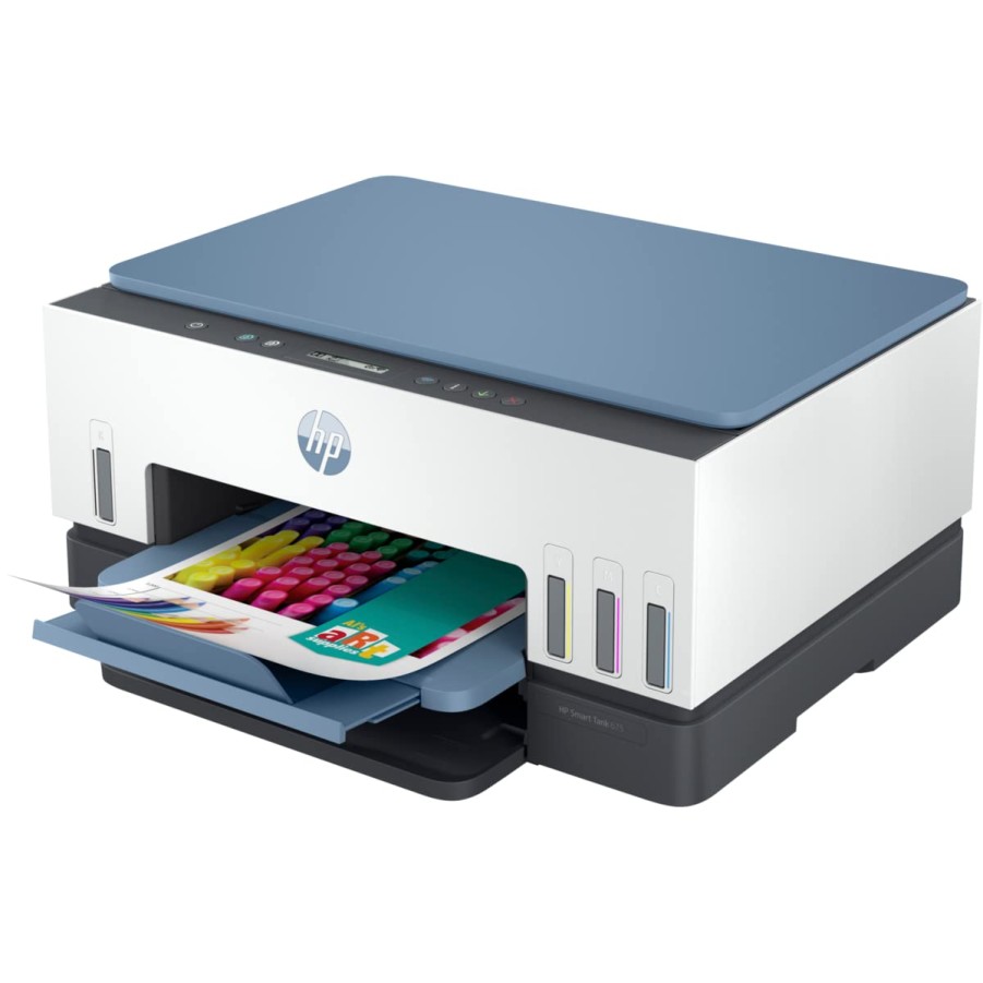 HP Smart Tank 675 All-in-One Auto Duplex WiFi Integrated Ink Tank Colour Printer, Scanner, Copier- High Capacity Tank with Automatic Ink Sensor