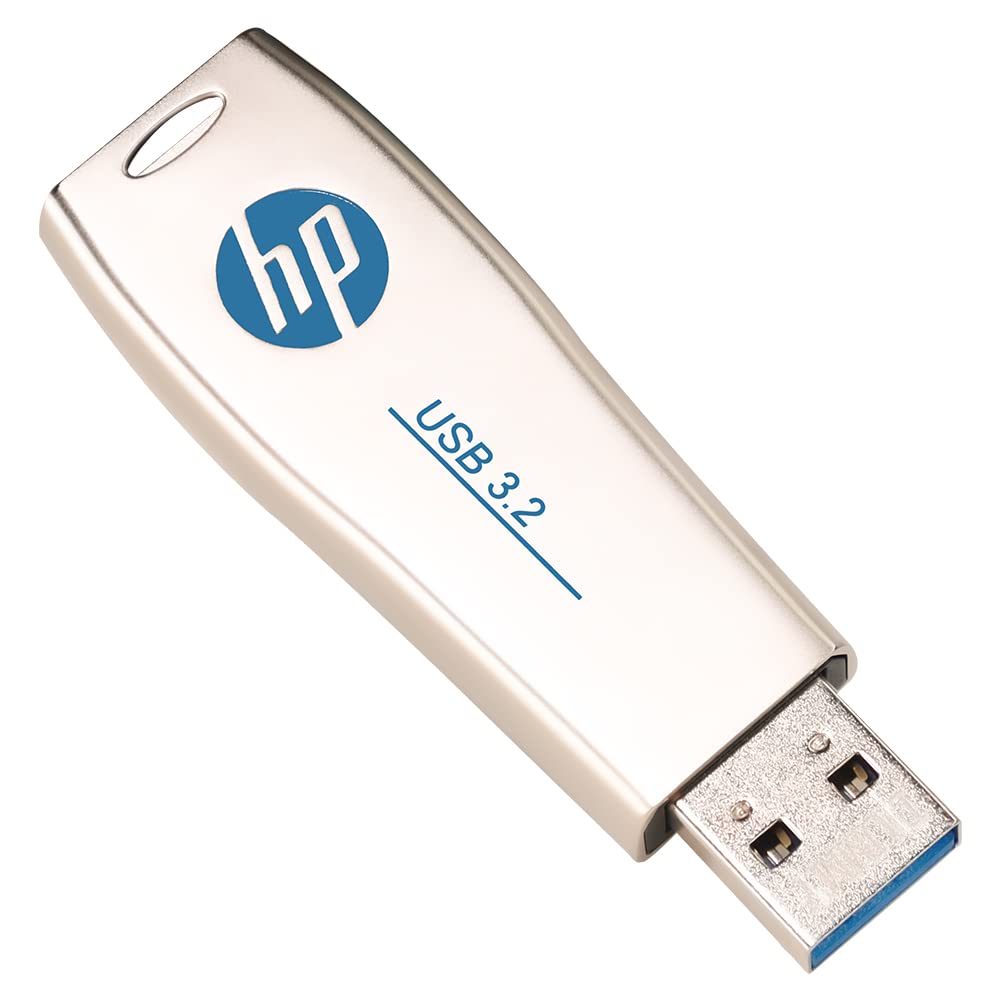 HP USB 3.2 Light Golden Flash Drive 64GB X779w, Metal Silver HP USB 3.2 Light Golden Flash Drive 64GB X779w, Metal Silver