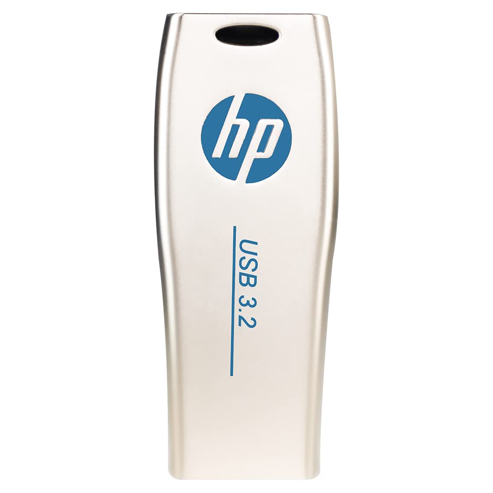 HP USB 3.2 Light Golden Flash Drive 64GB X779w, Metal Silver HP USB 3.2 Light Golden Flash Drive 64GB X779w, Metal Silver