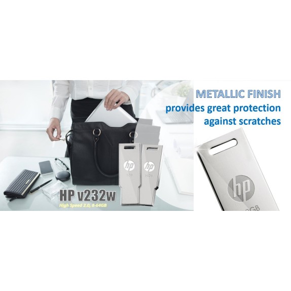 HP V232w 64GB Pen Drive Silver HP V232w 64GB Pen Drive Silver