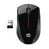 HP X3000 Wireless Optical Mouse 1600DPI 2.4GHz Connectivity with 3 Buttons Clickable Scroll Wheel and Plug N Play Feature (Black)