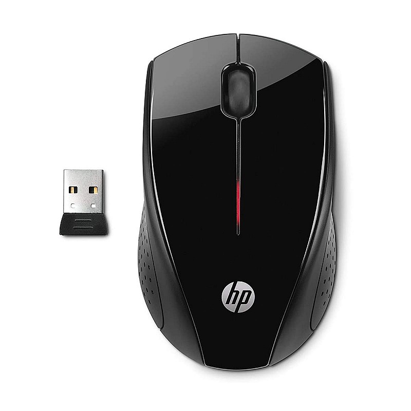 HP X3000 Wireless Optical Mouse 1600DPI 2.4GHz Connectivity with 3 Buttons Clickable Scroll Wheel and Plug N Play Feature (Black)