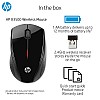 HP X3000 Wireless Optical Mouse 1600DPI 2.4GHz Connectivity with 3 Buttons Clickable Scroll Wheel and Plug N Play Feature (Black)