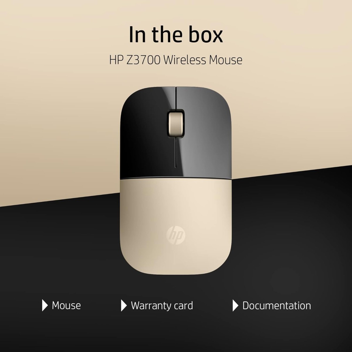 HP Z3700 Wireless Optical Mouse with USB Receiver and 2.4GHz Wireless Connection