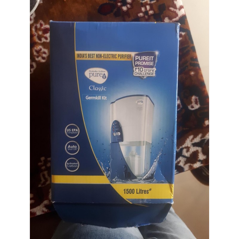HUL Pureit Germkill kit for Classic 23 L water purifier - 1500 L Capacity, Activated Carbon, Multicolour HUL Pureit Germkill kit for Classic 23 L water purifier - 1500 L Capacity, Activated Carbon, Multicolour