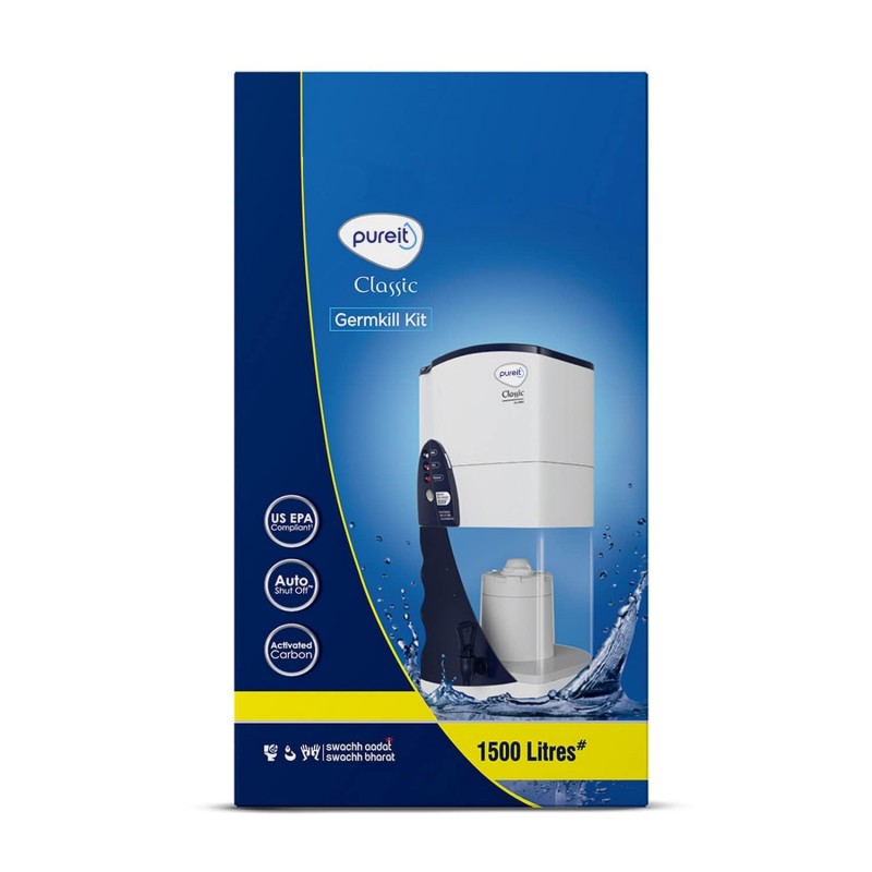 HUL Pureit Germkill kit for Classic 23 L water purifier - 1500 L Capacity, Activated Carbon, Multicolour HUL Pureit Germkill kit for Classic 23 L water purifier - 1500 L Capacity, Activated Carbon, Multicolour