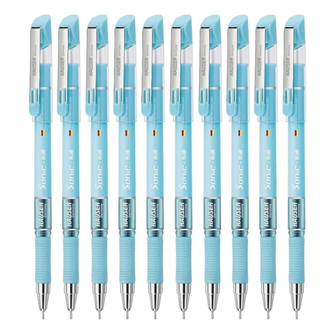 Hauser Sonic Ball Pen Jar Pack|German Technology|Light Weight Sleek Body With Smooth Performance|Low-Viscosity Ink For Smudge Free Writing|Set Of 25 Ball Pens,Blue Hauser Sonic Ball Pen Jar Pack|German Technology|Light Weight Sleek Body With Smooth Performance|Low-Viscosity Ink For Smudge Free Writing|Set Of 25 Ball Pens,Blue