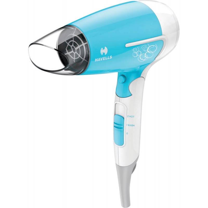 Havells 1200 Watts Foldable Hair Dryer; 3 Heat Settings With Cool Shot (Hot/Cool/ Warm), Heat Balance Technology|Cool Turquoise|Your Perfect Blow Dry Companion For Effortless Hair Styling|Hd3151