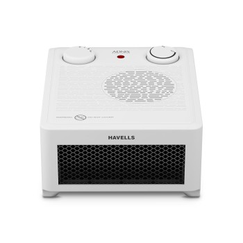 Havells Adnis Room Heater| Dual Heat Setting 900/1800 Watt| Safety with Overheat Protection| Adjustable Thermostat Control Knob| Fire Retardant Material| Cool Fan Function| 2 Year Warranty (White)