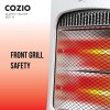 Havells Cozio 800 Watt Room Heater with Dual Quartz Heating Rods| Silent Operation| Tip Over Protection| Easy to Carry for Bedroom & Office| Anti Rust Reflector| 2Yr Manufacturer Warranty(White, Blue)