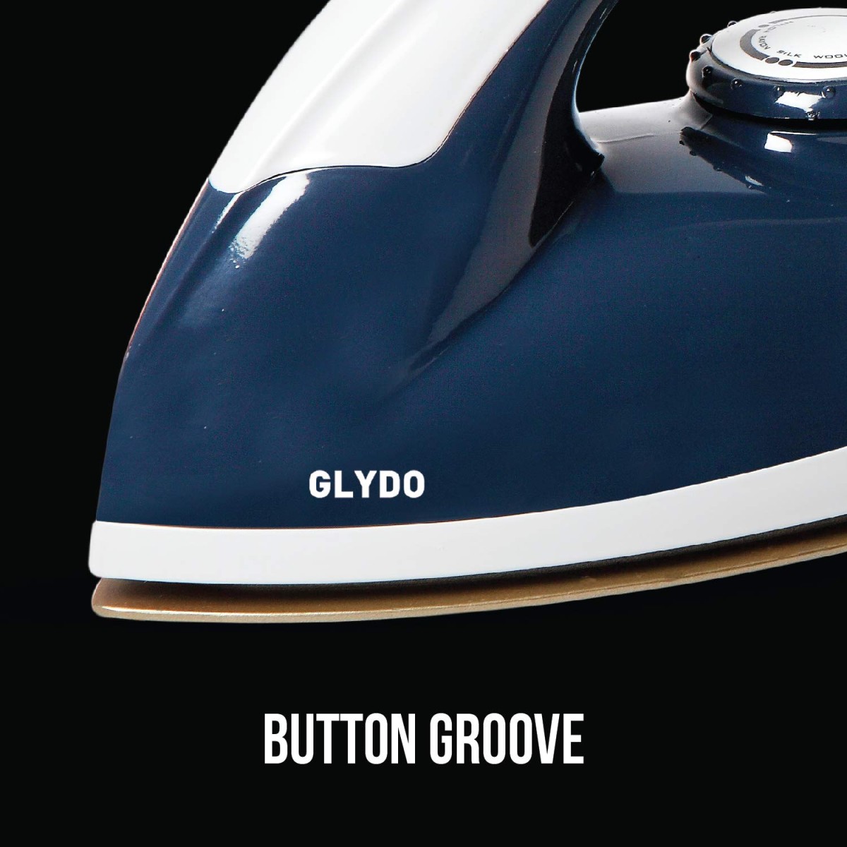 Havells Glydo 1000 watts Dry Iron With American Heritage Plastic Non Stick Sole Plate, Aerodynamic Design, Easy Grip Temperature Knob & 2 years Manufacturer Warranty. (Charcoal Blue)