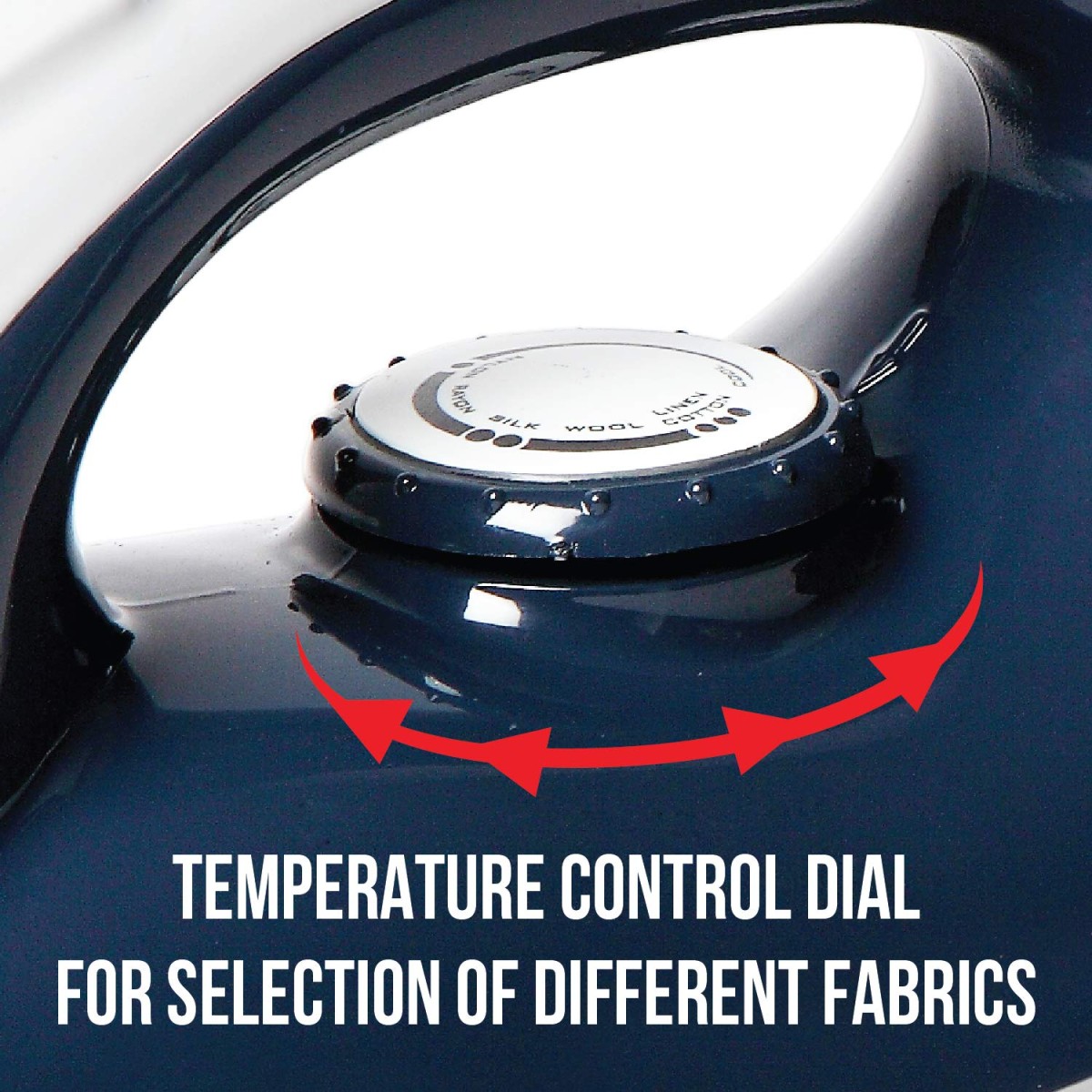 Havells Glydo 1000 watts Dry Iron With American Heritage Plastic Non Stick Sole Plate, Aerodynamic Design, Easy Grip Temperature Knob & 2 years Manufacturer Warranty. (Charcoal Blue)