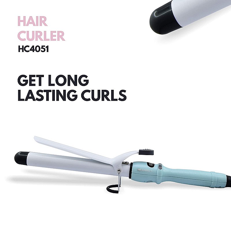 Havells HC4051 Hair Curler (Turquoise)