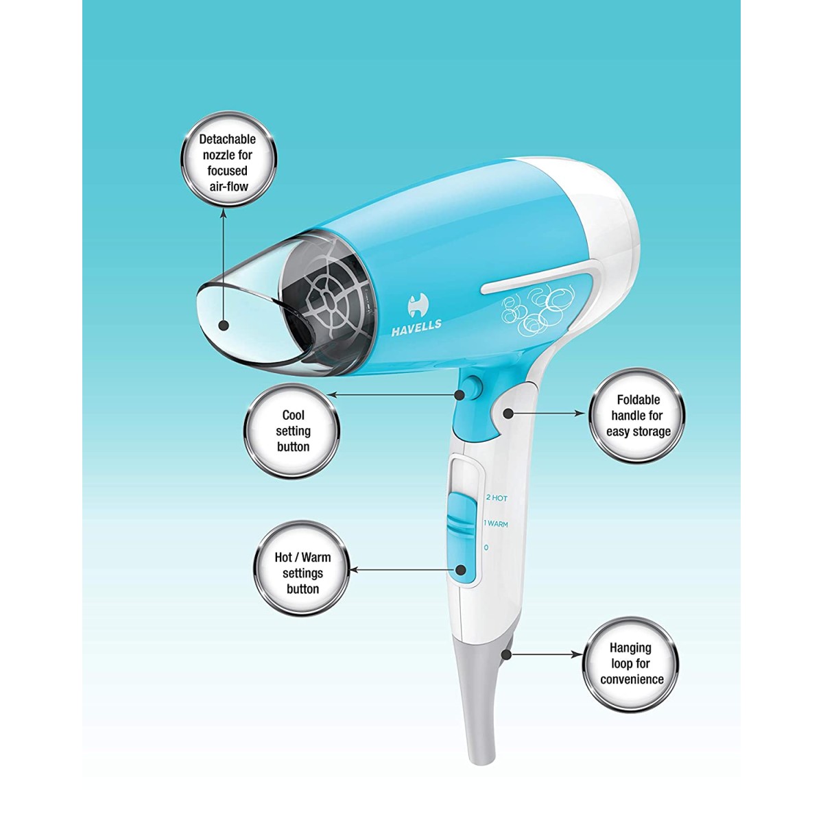 Havells HD3151 1600 Watts Foldable Hair Dryer