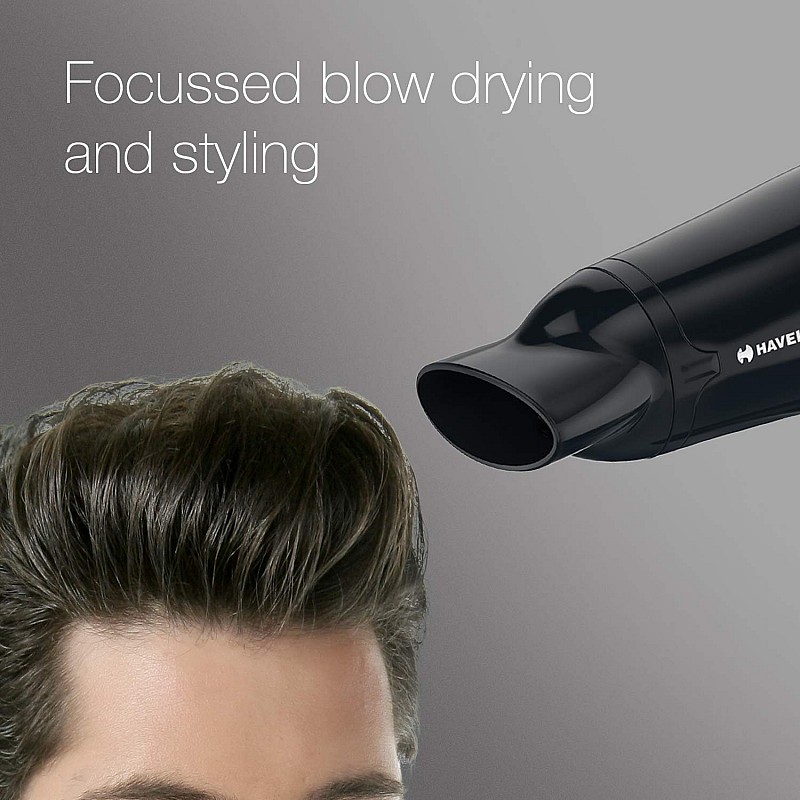 Havells HD3162 Men's 1565 Watts Hair Dryer with Thin Concentrator - Black