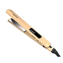 Havells HS4152 Titanium plates professional Hair Straightener; Adjustable temperature with instant heating; For all hair types (Gold)