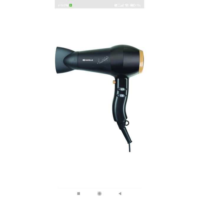 Havells Hc4075 Personal Care Appliance Combo (Hair Straightener, Hair Dryer) - Black, 1200 Watts