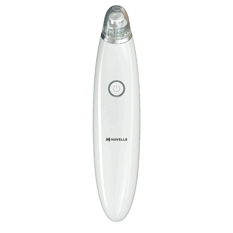 Havells SC5060 Pore Cleanser, Blackhead/ Whitehead Remover, 3 Suction Modes - Low/ Medium/ High, Fast Charge (White)