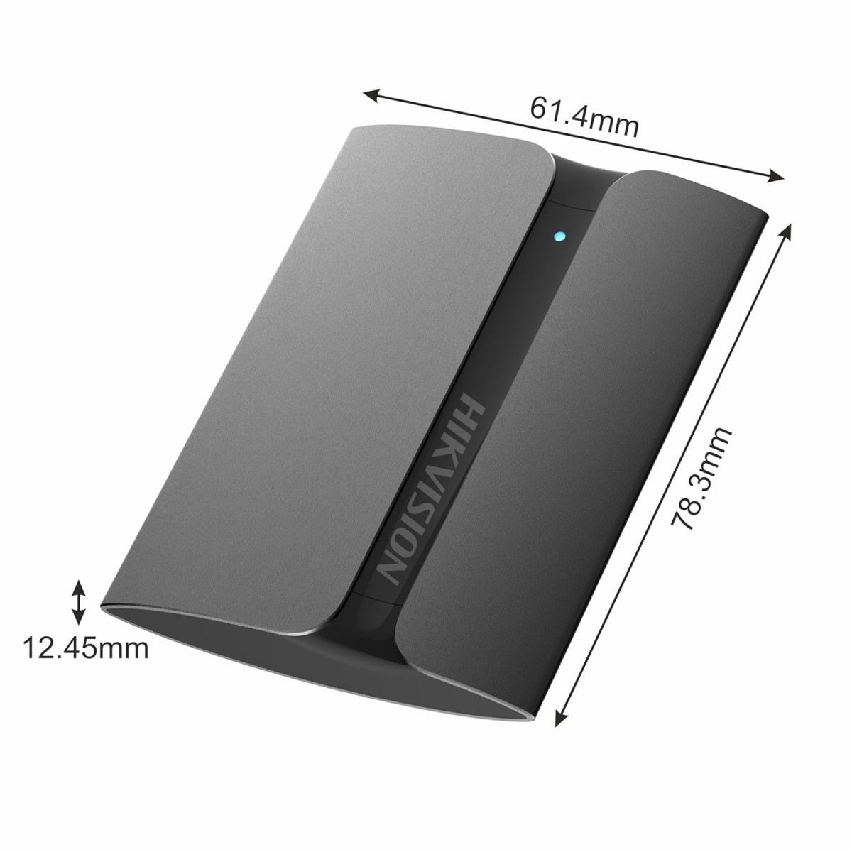 Hikvision 1TB Portable External SSD, Ultra Slim Metal Body USB 3.1 with Shock & Drop Protection– Durable Design for Laptop, PC, Mac, Gaming, Photographers & Content Creators, USB Type-C,HS-ESSD-T300S