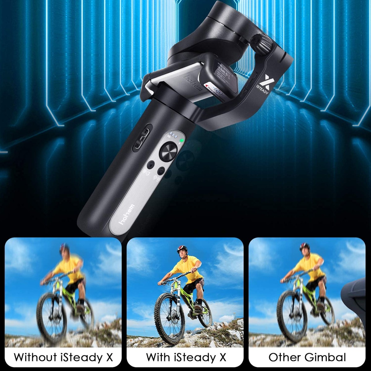 Hohem iSteady X - 3-Axis 259g Lightweight Smartphone Gimbal Foldable Handheld Pocket Stabilizer