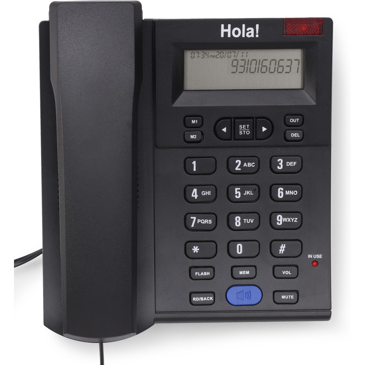 HOLA TF-610 Corded Phone Corded Landline Phone (Black 1)