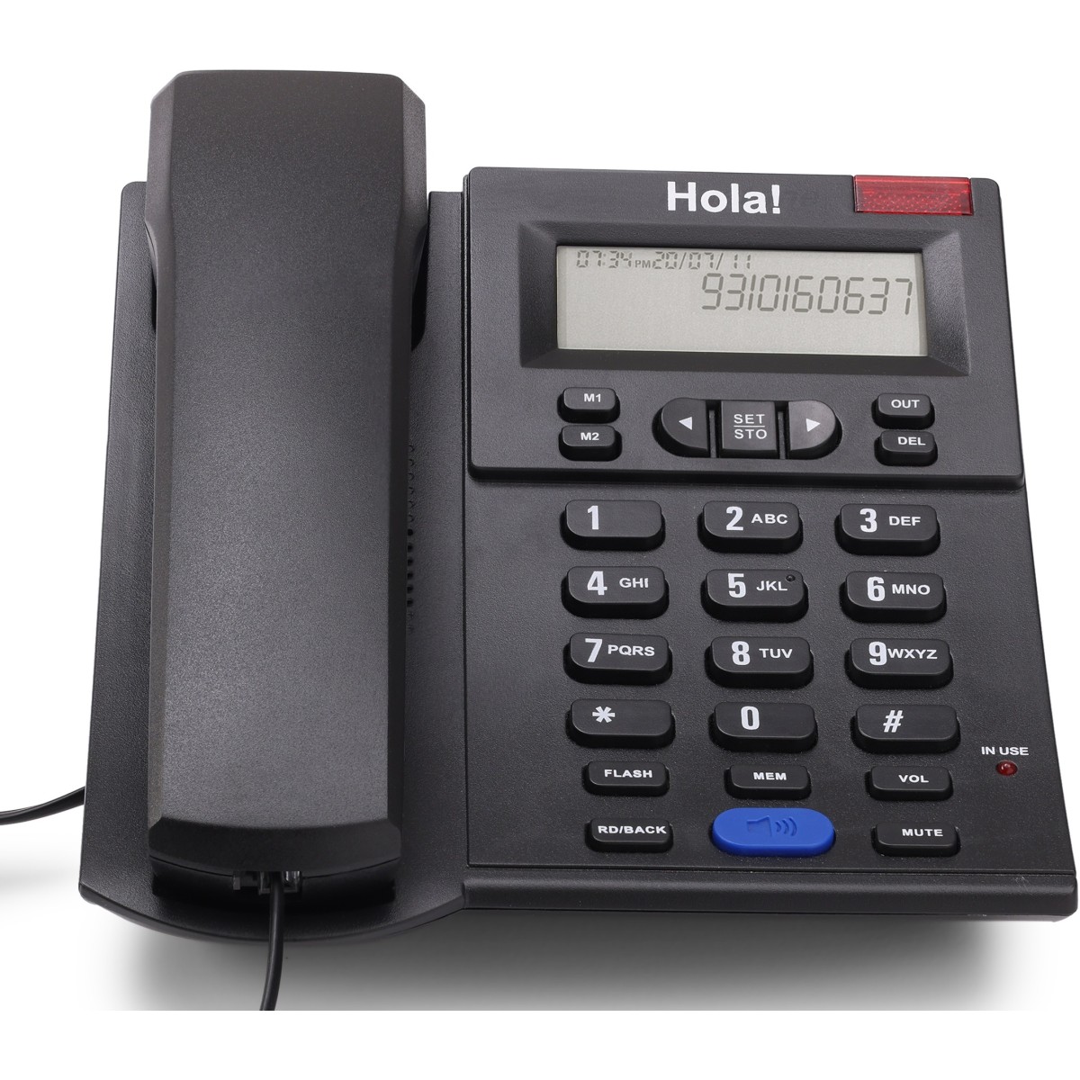 HOLA TF-610 Corded Phone Corded Landline Phone (Black 1)